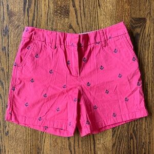 B15 Cambridge Dry Goods Fuchsia Anchor Print Women's 6 Shorts